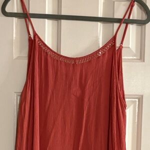 Women's Coral Sleeveless Spaghetti Strap Dress